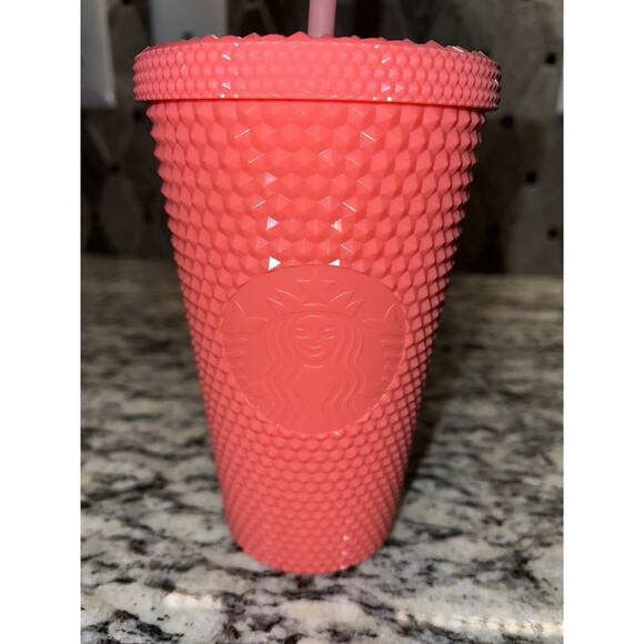 Starbucks Dragon Fruit Pink Studded Tumbler Grande 16 Oz Cold Cup 2022 - Picture 4 of 11